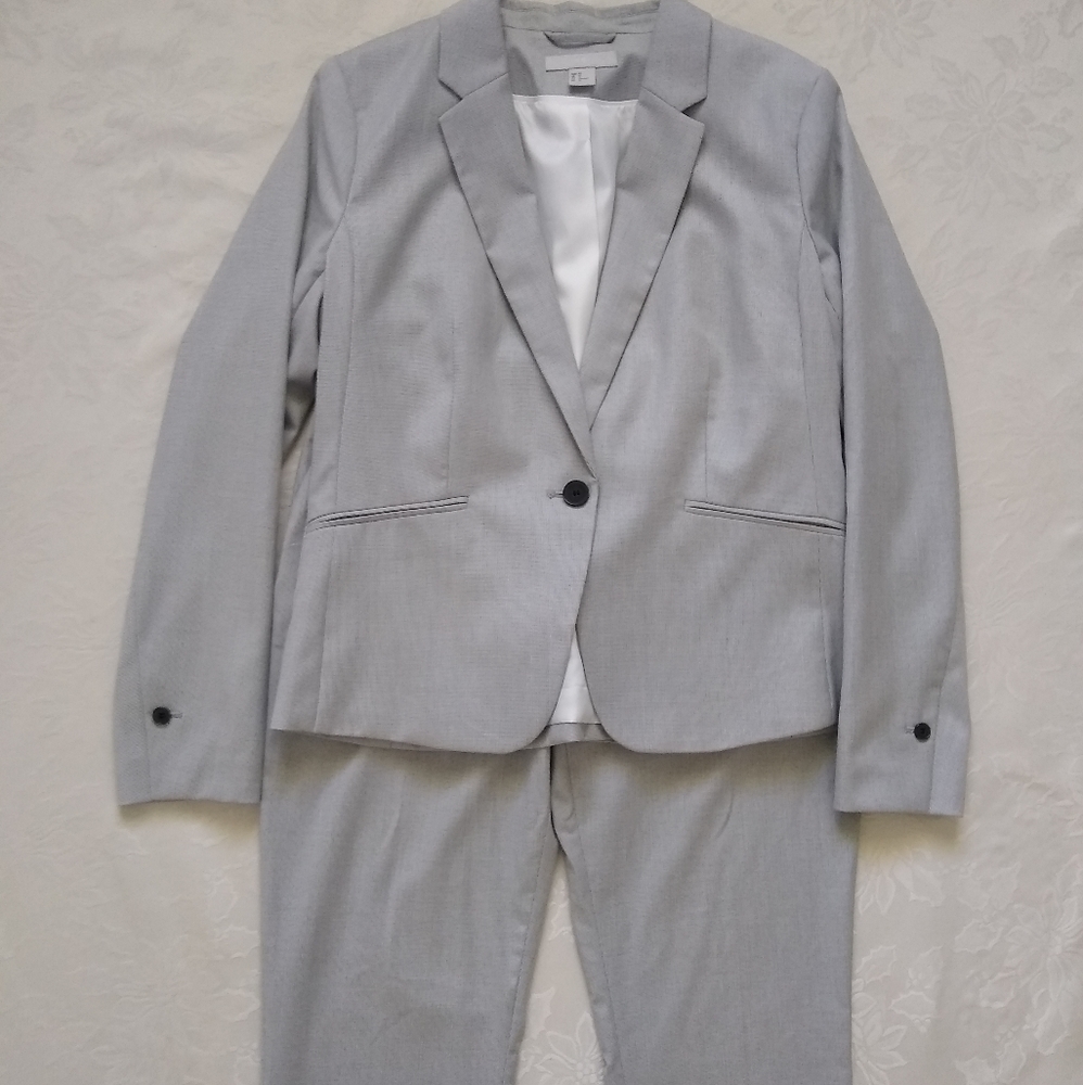 2 piece gingham suit slim pants and blazer